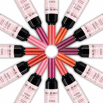 2Bmagic Makeup Red Wine Bottle Lip Gloss Matte Matte Velvet Non-Stick Cup Non-Fade Lip Gloss Liquid Lipstick