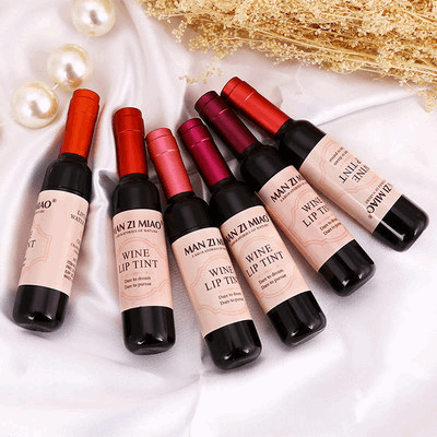 2Bmagic Makeup Red Wine Bottle Lip Gloss Matte Matte Velvet Non-Stick Cup Non-Fade Lip Gloss Liquid Lipstick