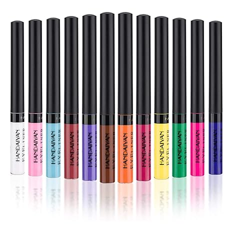 Matte Colorful Liquid Eyeliner Set 12 Colors Waterproof Long Lasting Eyeliner Set