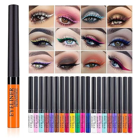 Matte Colorful Liquid Eyeliner Set 12 Colors Waterproof Long Lasting Eyeliner Set