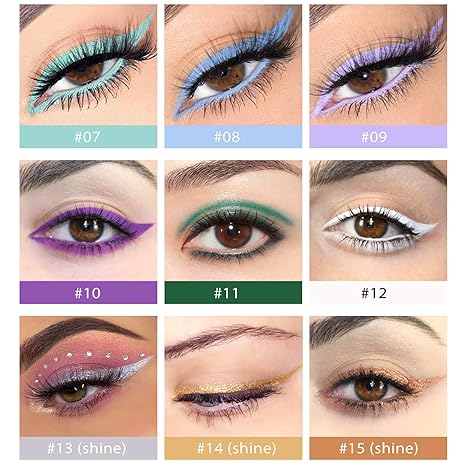 Set 20 Colors Natural Matte Long Lasting Waterproof Liquid Eye Liner
