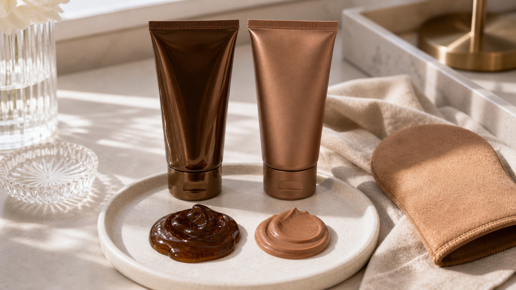 2bmaagic express tanning gel versus gradual self tanning routine comparison