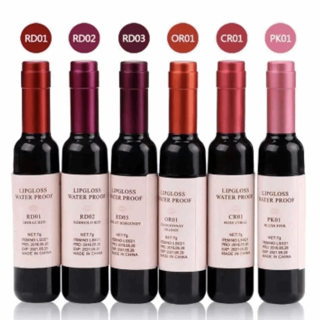 2Bmagic Makeup Red Wine Bottle Lip Gloss Matte Matte Velvet Non-Stick Cup Non-Fade Lip Gloss Liquid Lipstick