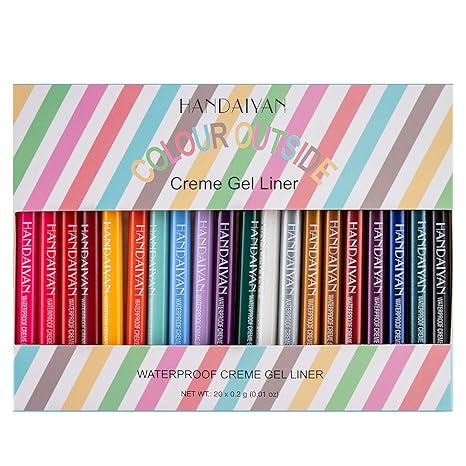 Set 20 Colors Natural Matte Long Lasting Waterproof Liquid Eye Liner